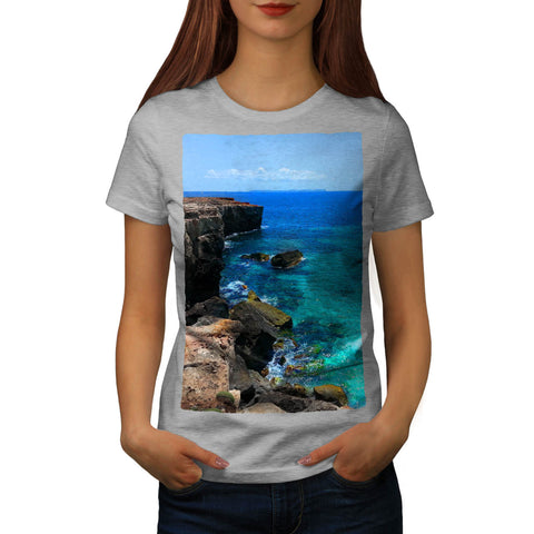 Mountain Seashore Womens T-Shirt