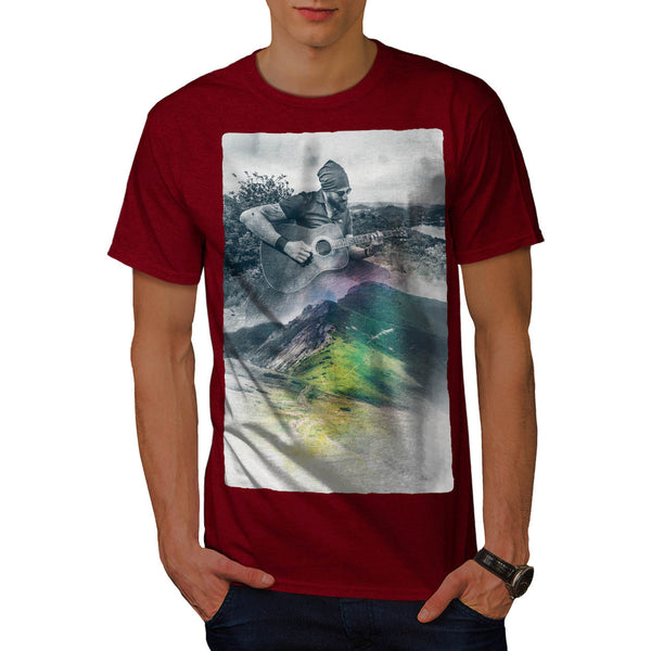 Man Plays Guitar Mens T-Shirt