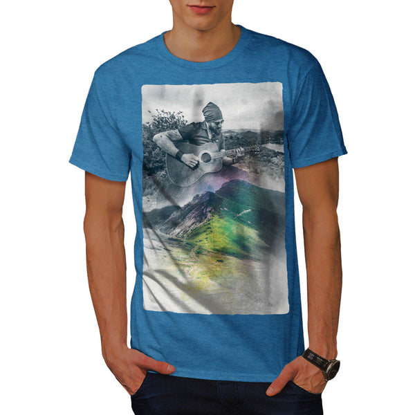 Man Plays Guitar Mens T-Shirt