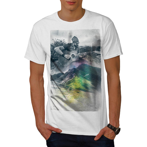 Man Plays Guitar Mens T-Shirt