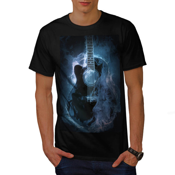 Classic Fire Guitar Mens T-Shirt