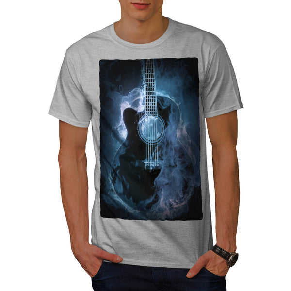Classic Fire Guitar Mens T-Shirt