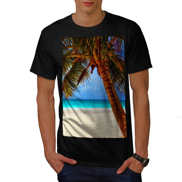 Beach Palm Tree Mens T-Shirt