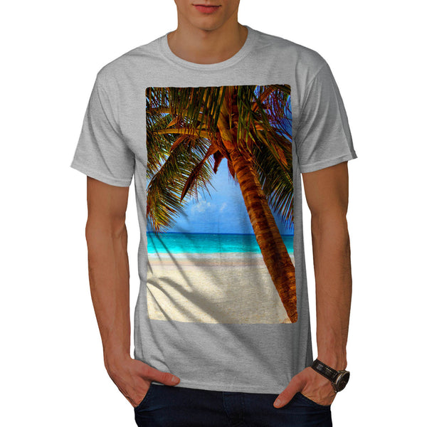 Beach Palm Tree Mens T-Shirt