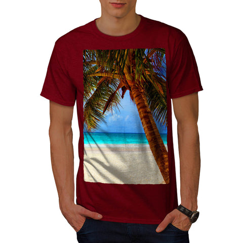 Beach Palm Tree Mens T-Shirt