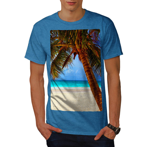 Beach Palm Tree Mens T-Shirt