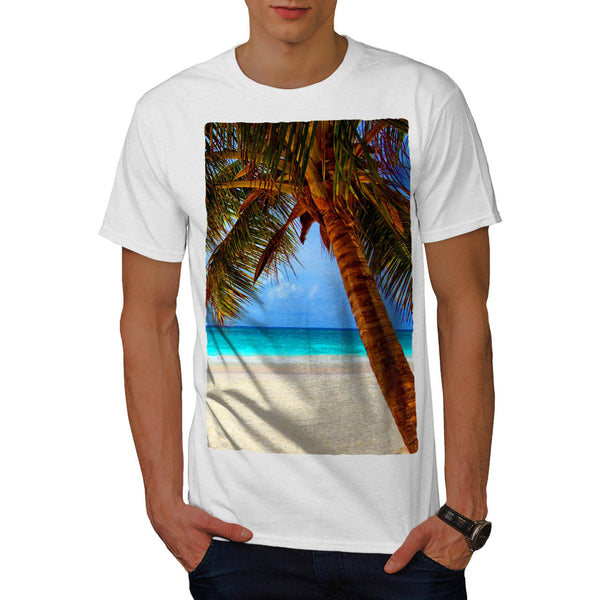 Beach Palm Tree Mens T-Shirt