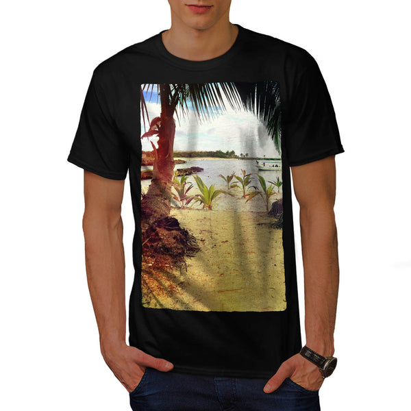 Beach Palm Trees Mens T-Shirt