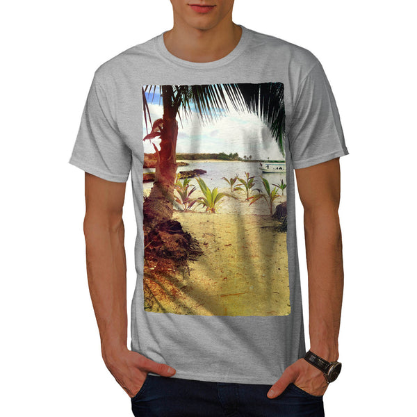 Beach Palm Trees Mens T-Shirt