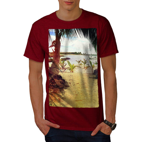 Beach Palm Trees Mens T-Shirt
