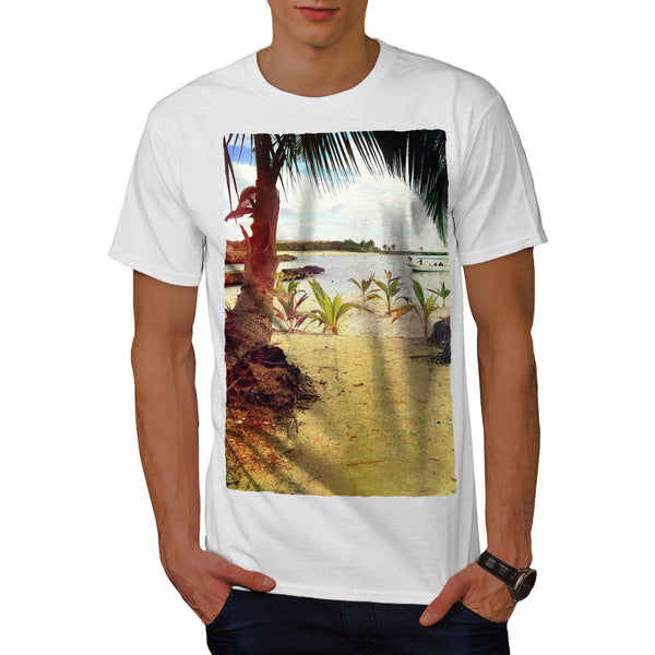 Beach Palm Trees Mens T-Shirt
