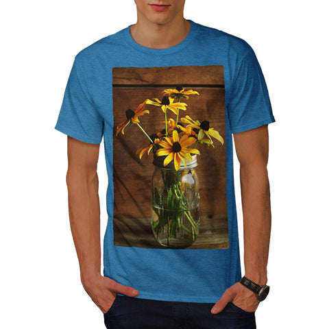 Pink Flowers In Jar Mens T-Shirt