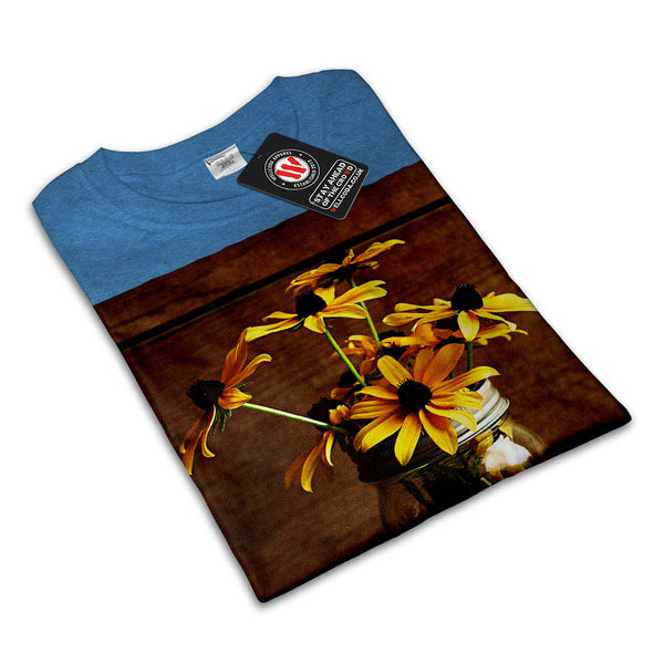Pink Flowers In Jar Mens T-Shirt