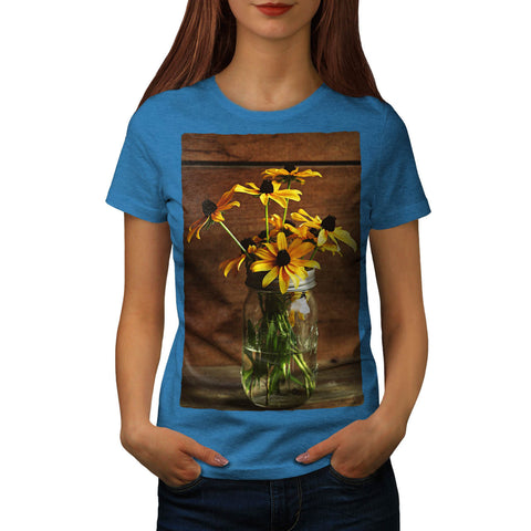 Pink Flowers In Jar Womens T-Shirt