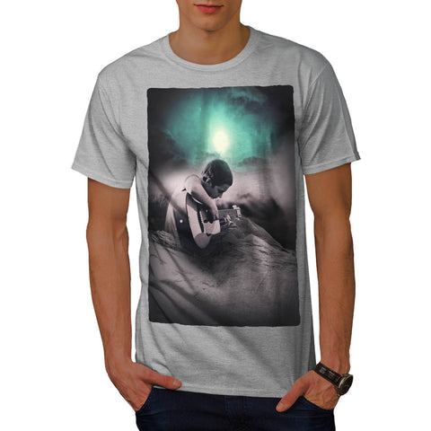 Man Plays Guitar Mens T-Shirt
