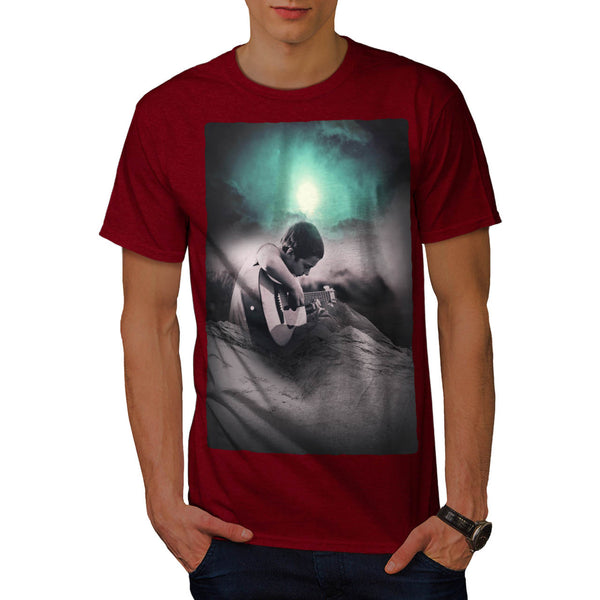 Man Plays Guitar Mens T-Shirt