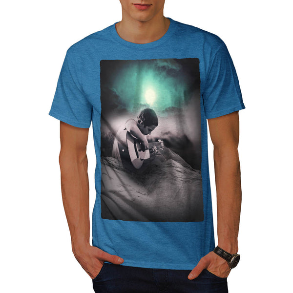 Man Plays Guitar Mens T-Shirt