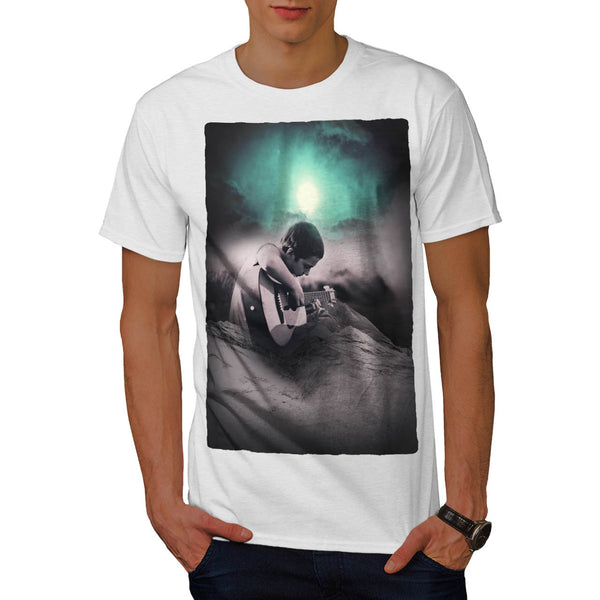 Man Plays Guitar Mens T-Shirt