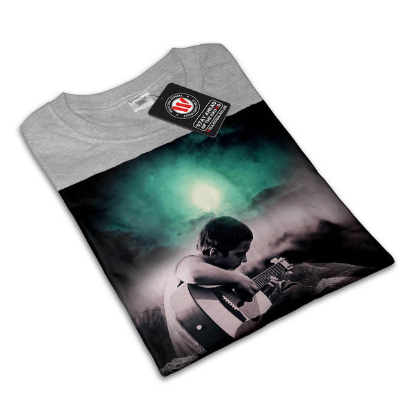 Man Plays Guitar Womens T-Shirt