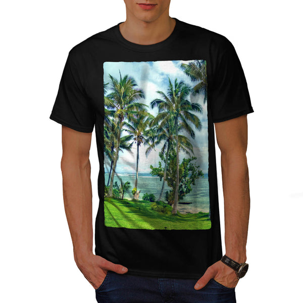 Beach Palm Trees Mens T-Shirt