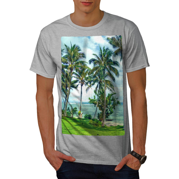 Beach Palm Trees Mens T-Shirt
