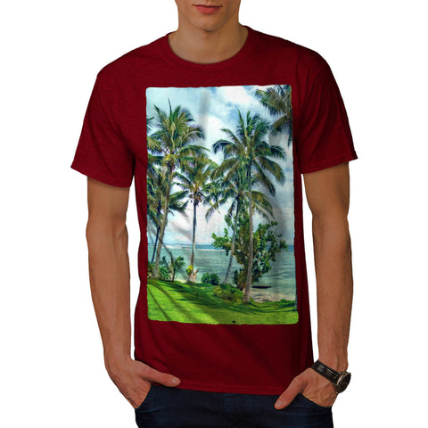 Beach Palm Trees Mens T-Shirt