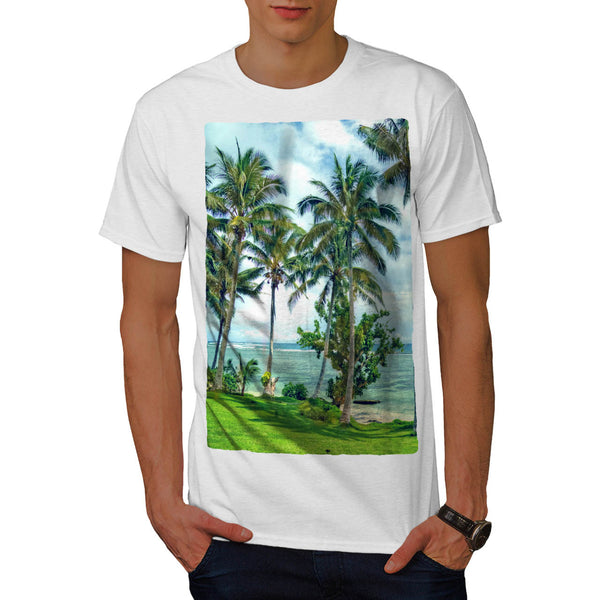 Beach Palm Trees Mens T-Shirt
