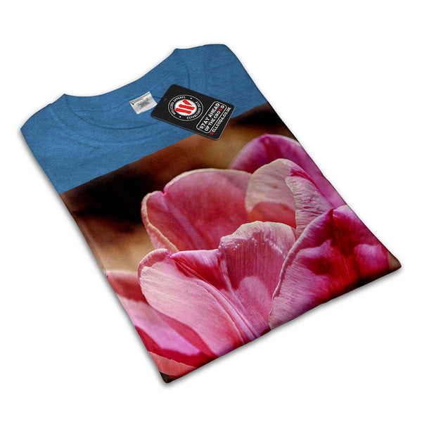 Pink Tulip Flower Womens T-Shirt