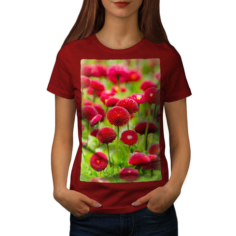 Red Green Flower Womens T-Shirt