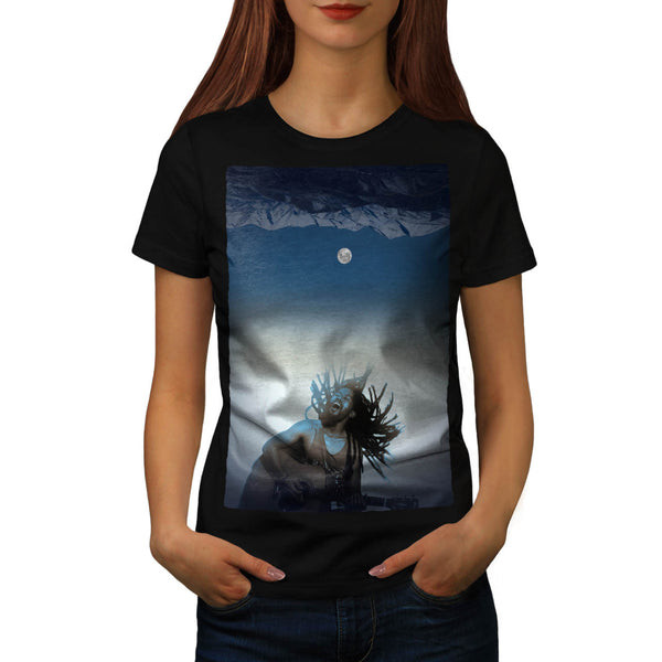 Man Plays Guitar Womens T-Shirt