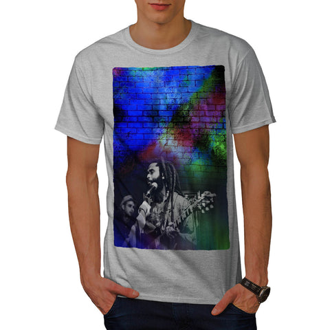 Man Plays Guitar Mens T-Shirt