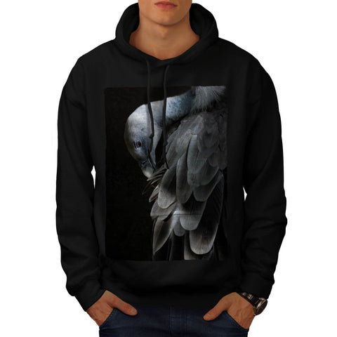 Dark Grey Flamingo Mens Hoodie