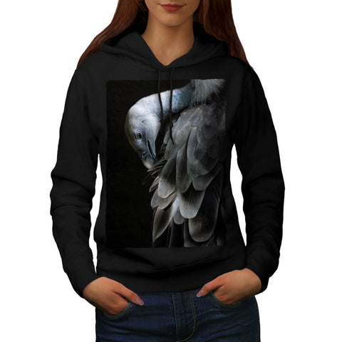 Dark Grey Flamingo Womens Hoodie