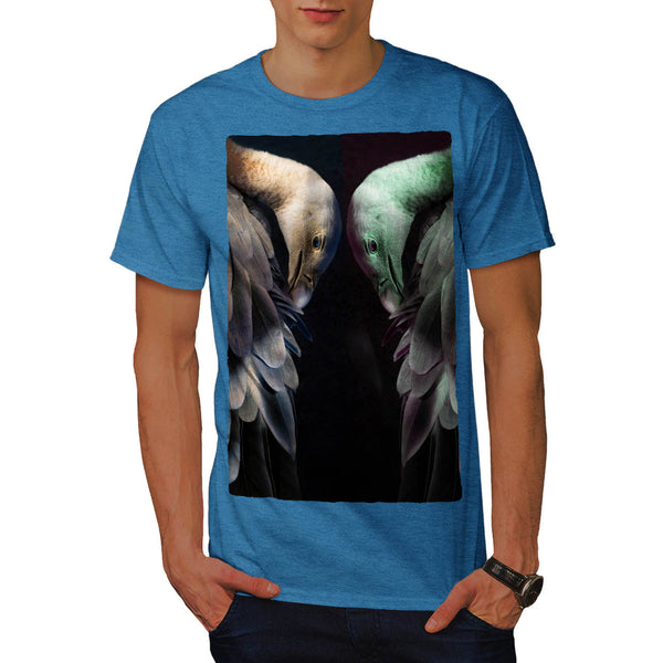 Flamingo Mirror Art Mens T-Shirt