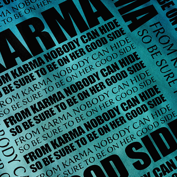 Karma Words Womens Hoodie