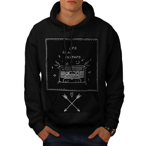 Funny Music Slogan Mens Hoodie
