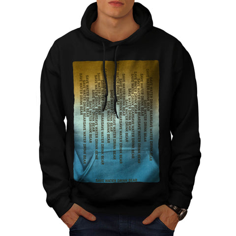 Funny Bear Slogan Mens Hoodie