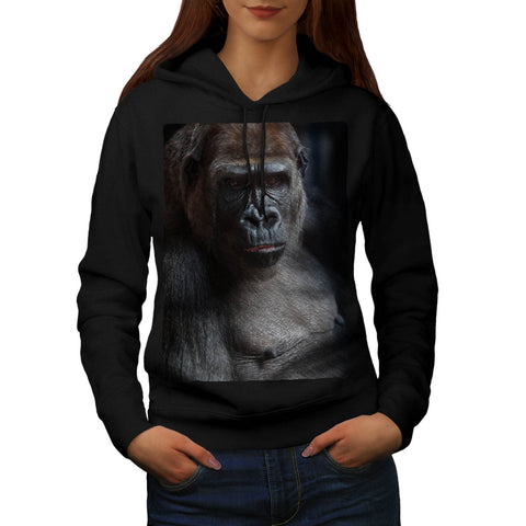 Dark Face Of Gorilla Womens Hoodie