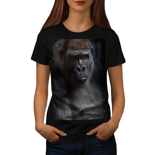Dark Face Of Gorilla Womens T-Shirt