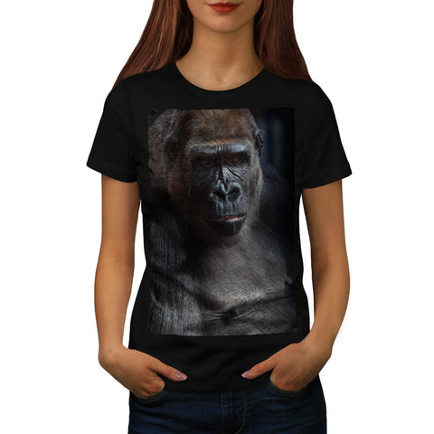 Dark Face Of Gorilla Womens T-Shirt