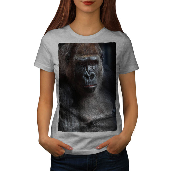 Dark Face Of Gorilla Womens T-Shirt