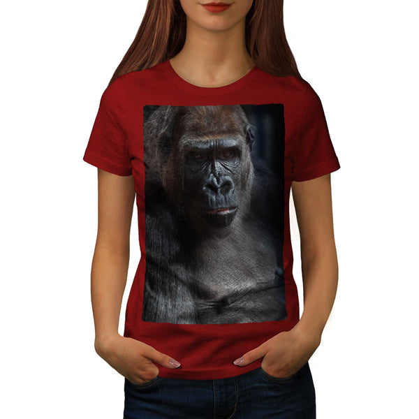 Dark Face Of Gorilla Womens T-Shirt