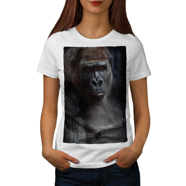 Dark Face Of Gorilla Womens T-Shirt