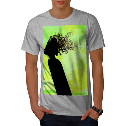Music In Woman Head Mens T-Shirt
