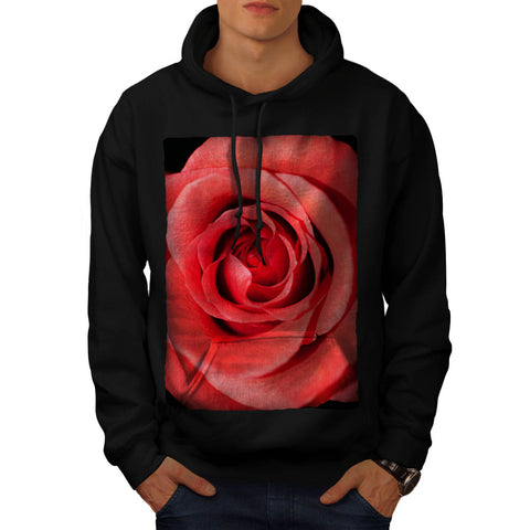 Beautiful Red Rose Mens Hoodie