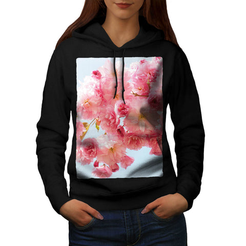 Pink Flowers Womens Hoodie