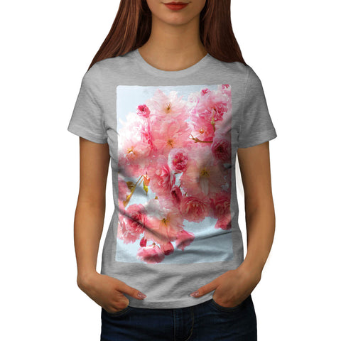 Pink Flowers Womens T-Shirt