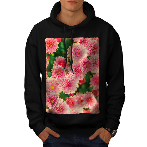 Pink Flowers Mens Hoodie