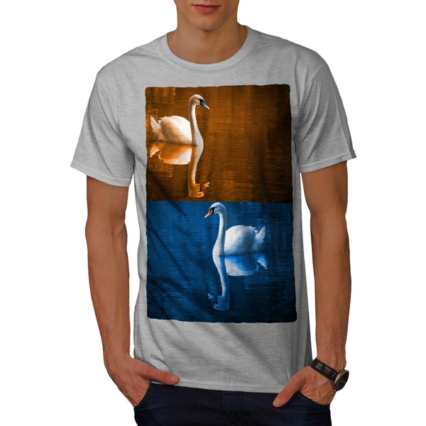 Cute White Swan Mens T-Shirt