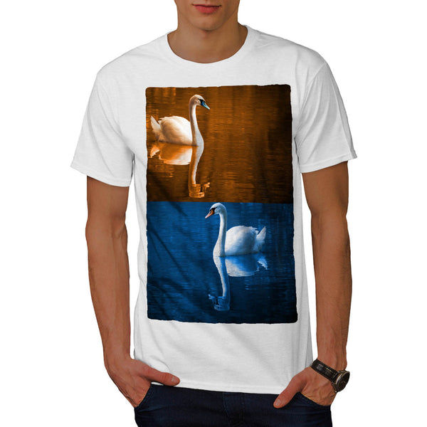 Cute White Swan Mens T-Shirt